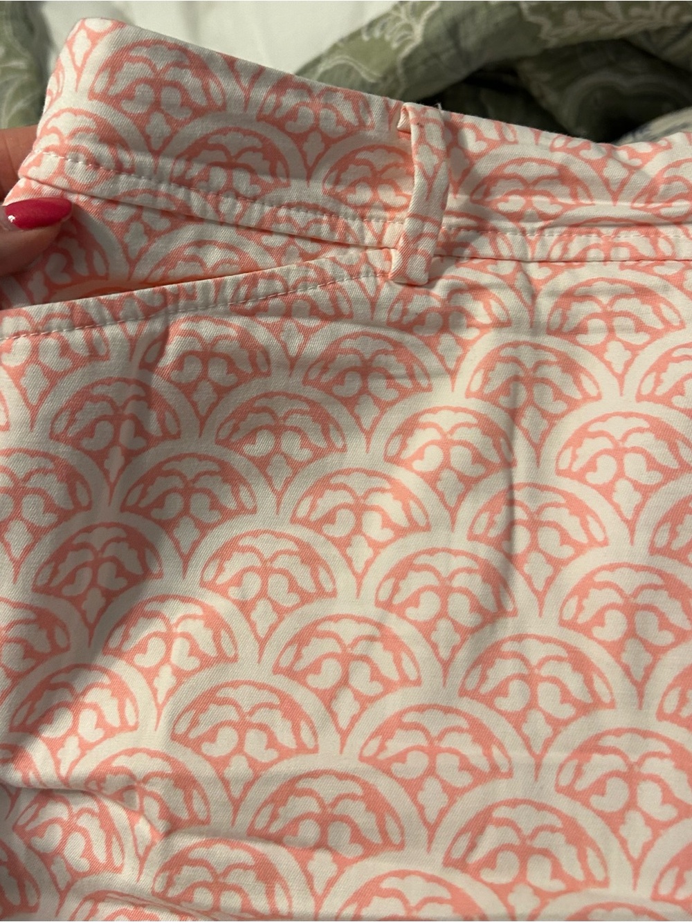 Talbots Pink and White Printed Skirt